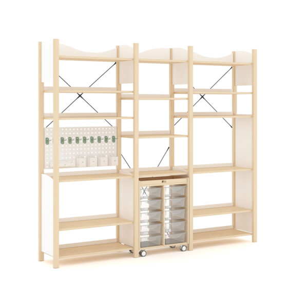 Art Wooden High Cabinet (3-Piece Set)