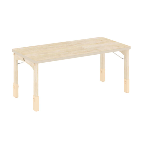 H00-696 Log Folding Table For 6 People. Adjustable