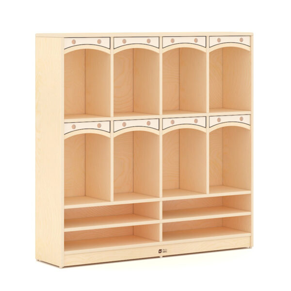 H00-724 8-Compartment School Bag And Shoe Cabinet