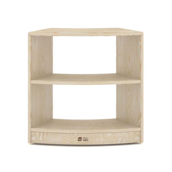 H04-010 Ash Noble 2-Layer 45° Curved Low Cabinet