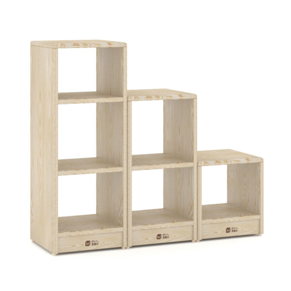 H04-061 Ash Wood Noble Ladder Combination Cabinet. No Back Panel