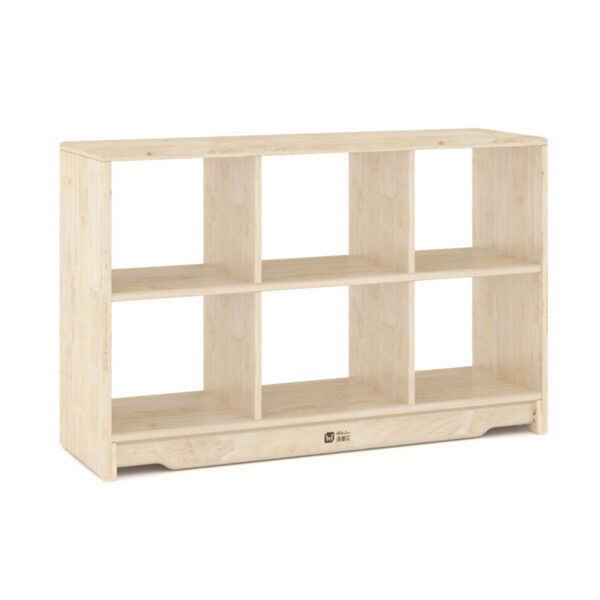 H05-024 Log 6-Compartment Low Cabinet. No Back Panel