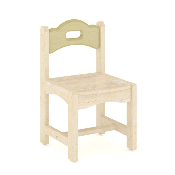 H05-085-27 Log Arch Bridge Chair.Bean Green.27cm