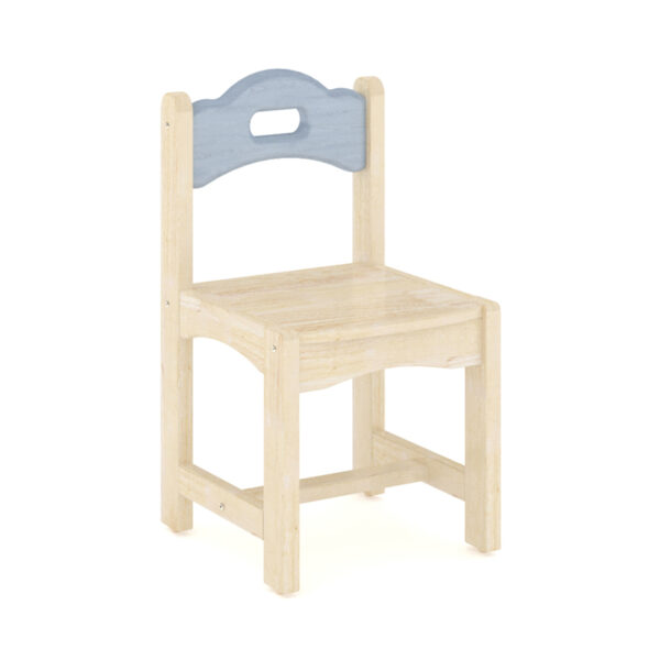 H05-085-29 Log Arch Bridge Chair.Aqua Blue.29cm