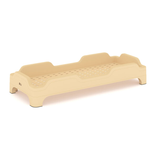 H07-011 Plastic Stacking Bed. Khaki Color