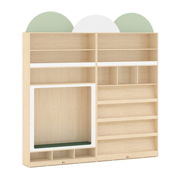 H15-025 Tall Bookcase. Square Hollow